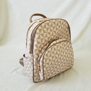 NEW! Two-tone Faux Leather Mini-Backpack w/Adj. Straps & Anti-Theft